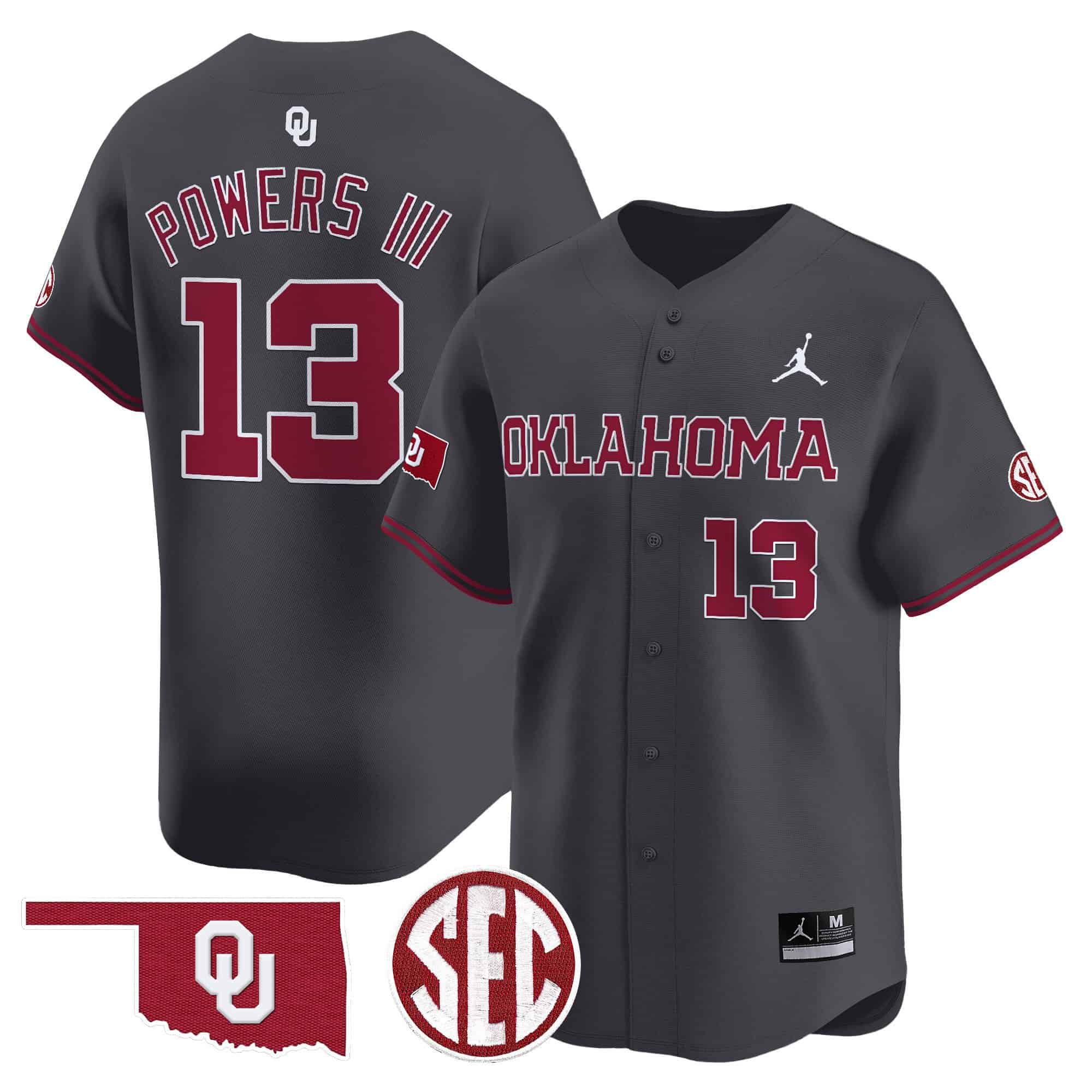 Men Oklahoma Sooners #13 Powers iii Grey 2024 Vapor Premier Limited NCAA Jersey->indianapolis colts->NFL Jersey
